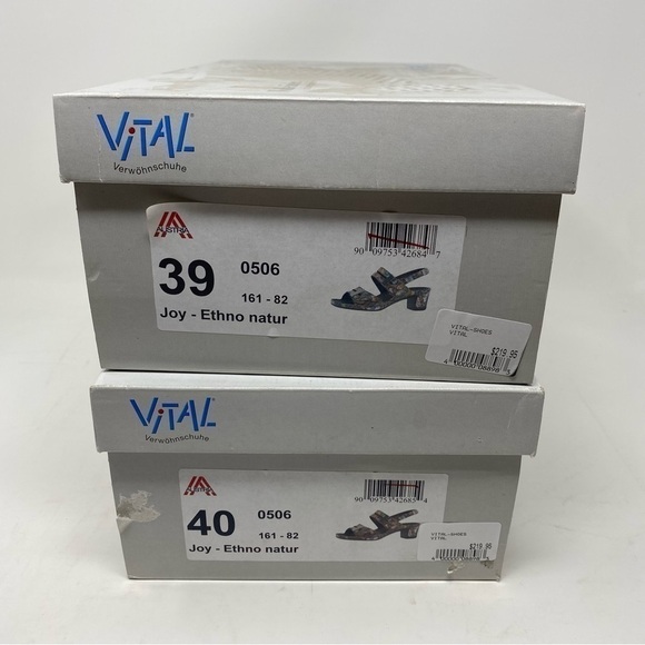 Vital 0506 Leather Dress Slingback Sandals Ethno Natur - Picture 7 of 7